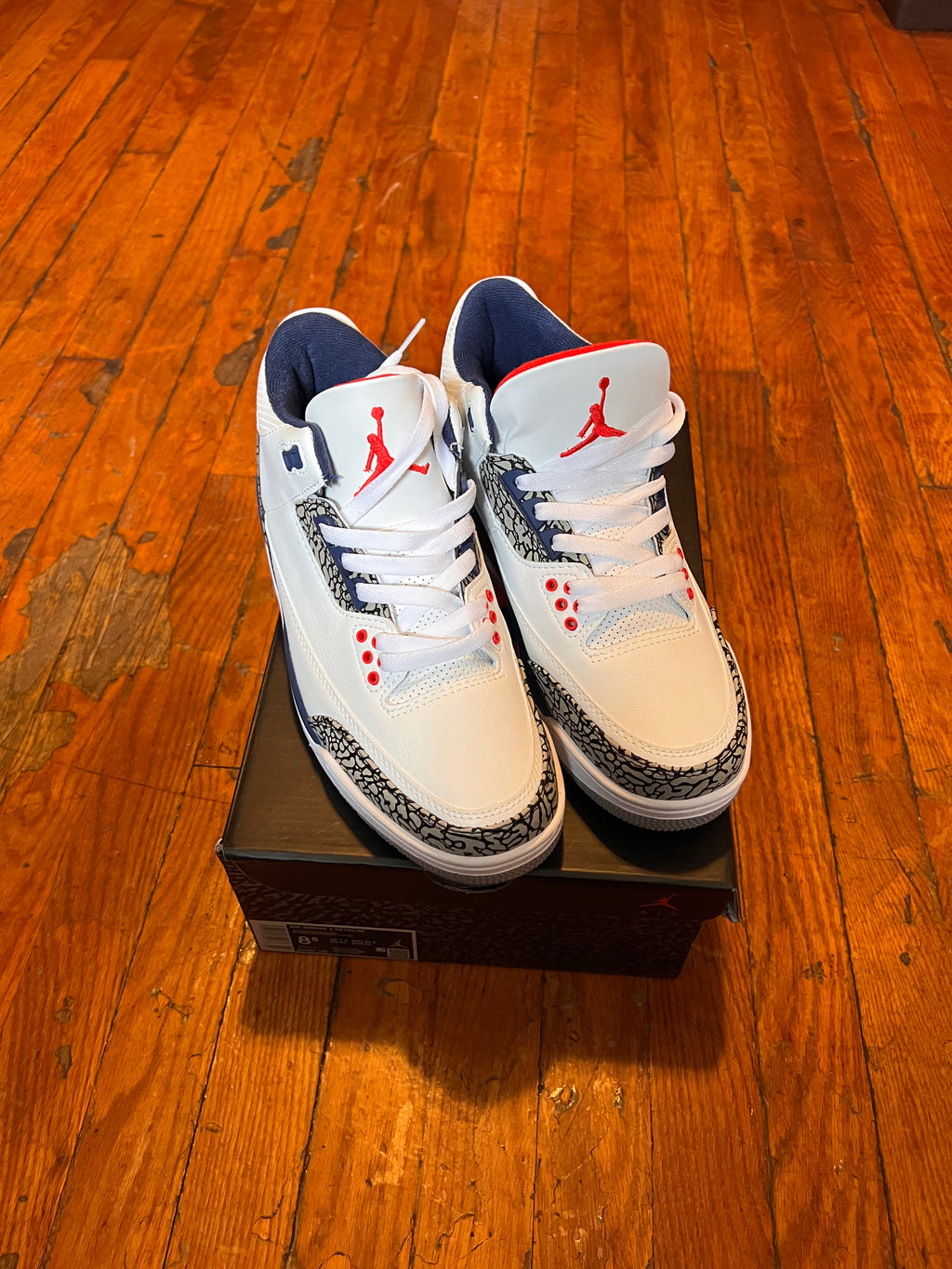 Jordan 3 White/ Red/ Blue