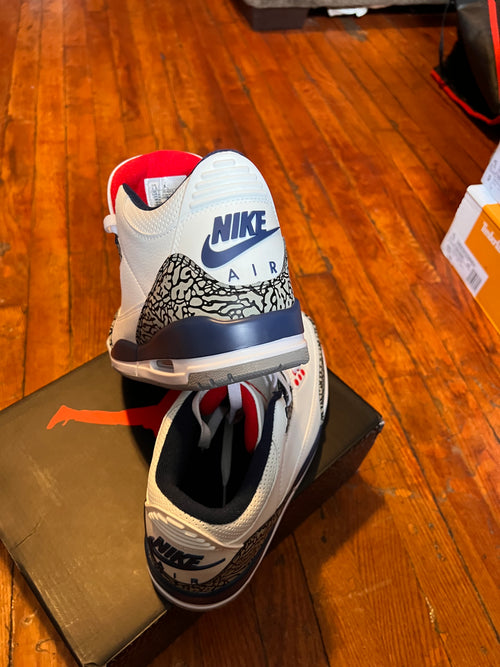 Jordan 3 White/ Red/ Blue